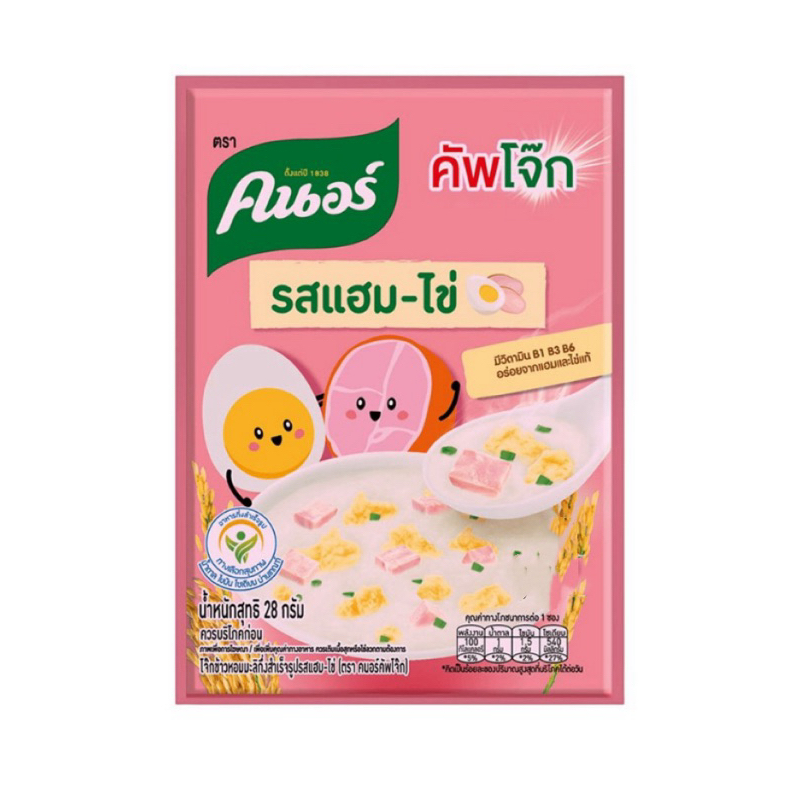 คนอร์ โจ๊กซอง รสแฮม-ไข่ ขนาด 32 กรัม