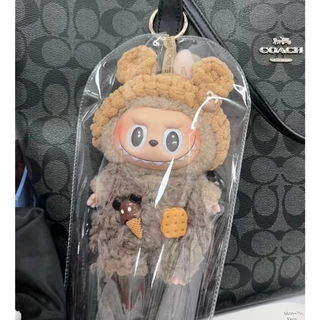 C057 ซองใส่ลาบูบู้ PVC Labubu กระเป๋าใส กันฝุ่น ขนาดเล็ก กันเลอะ ซองกันน้ำ สําหรับห้อยตุ๊กตา