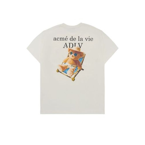 Acme de la vie ADLV Beach Bear Short Sleeve T-Shirt (Black, Cream)