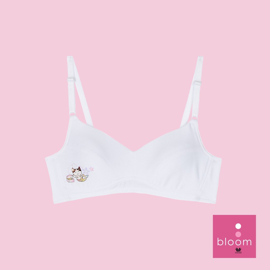 Wacoal Bloom - WB2A09  Step : 3 บราสำหรับเด็ก ยกทรงไม่มีโครง ตะขอหลัง สำหรับวัยเริ่มสาว