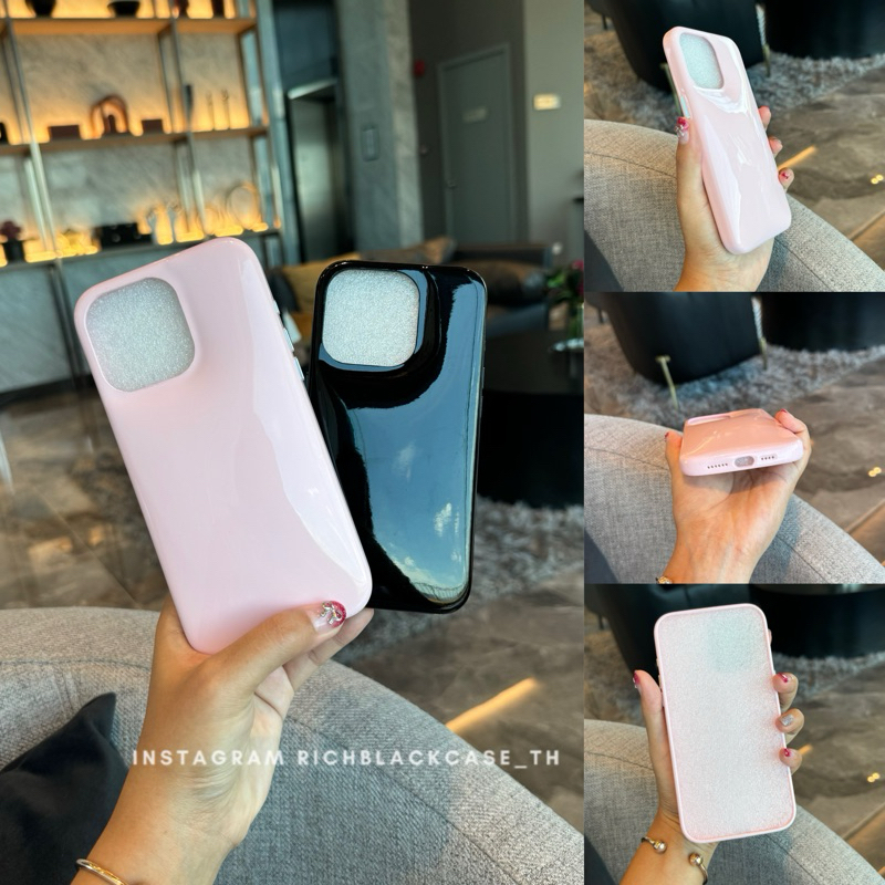 WAKCAS เคสนวมนุ่มสีพาสเทล เคสนุ่มผิวเงา จับแล้วฟินมือ ส่งฟรี (15Pro ดำพร้อมส่ง/15Promax/12/12Pro/13Promaxชมพูพร้อมส่ง)
