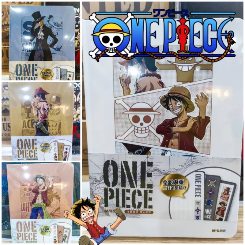 สมุดปกแข็ง สมุดไดอารี่ ลาย One Piece ขายถูกกว่าป้าย สินค้าลิขสิทธิ์ แท้ M&G