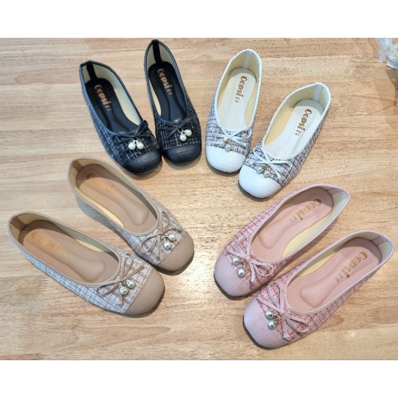 Size 41-45 รองเท้าคัชชูผ้าทวิต งานน่ารักมากแม่