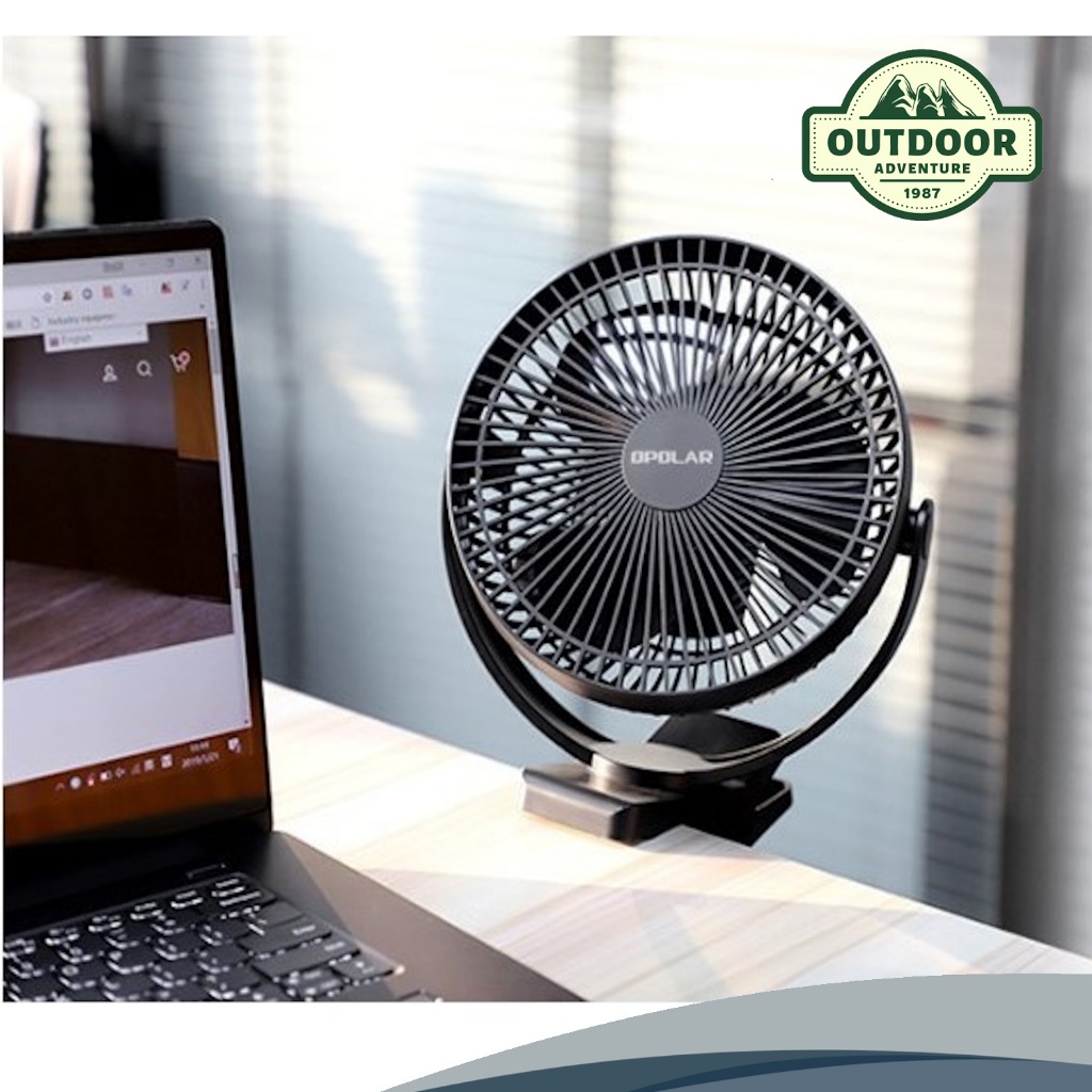Opolar พัดลมแคมป์ปิ้ง⛺️ พัดลมพกพา ขนาด 8 นิ้ว 10000mAh ใช้งานได้ 24 ชั่วโมง (3 ใบพัด)