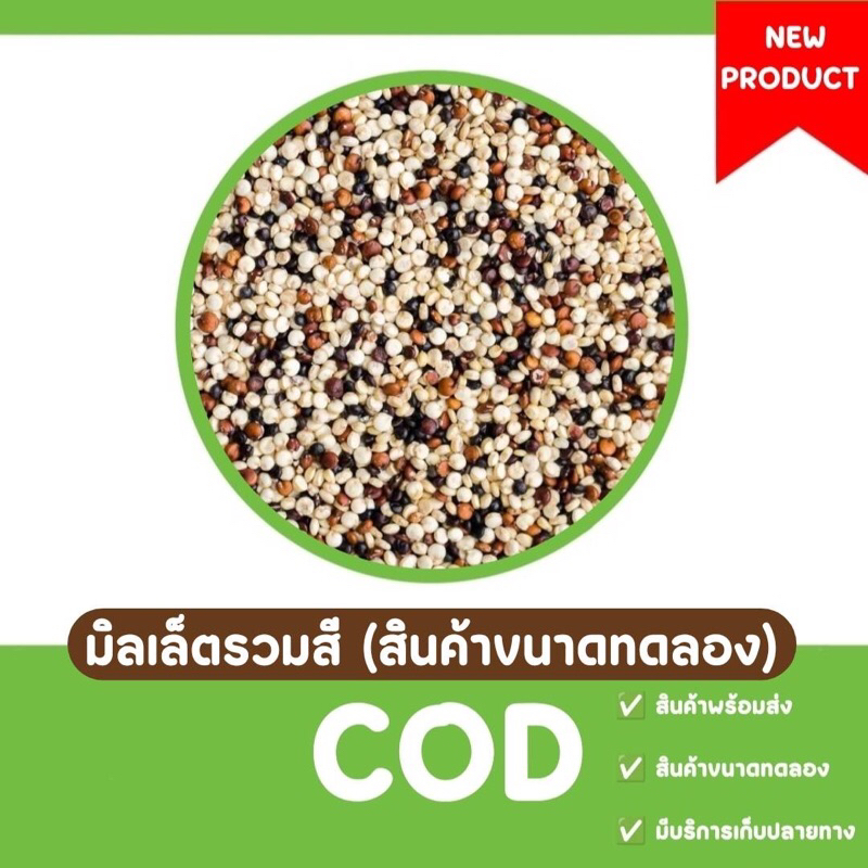 มิลเล็ตรวมผสม 10 กรัม (อาหารขนมแฮมสเตอร์ ชูก้าไรเดอร์ ไจแอนด์ เม่นแคระ ดอเม้าส์ ขนมสัตว์ฟันแทะ)
