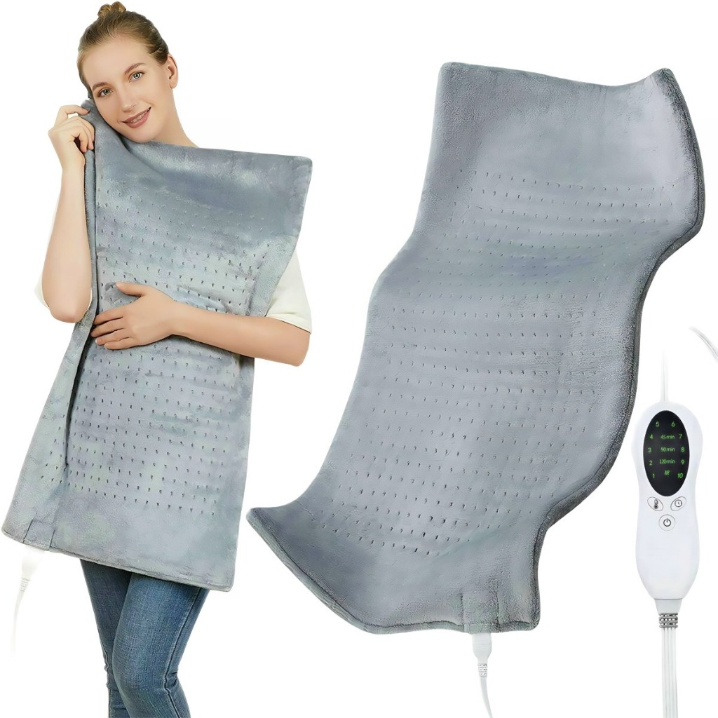 แผ่นให้ความร้อนไฟฟ้า60X30ซม ThermoPad Heating Padผ้าห่มไฟฟ้ารองคอหลังปรับความร้อนได้10ระดับ ระดับแผ่นความร้อนกายภถุงร้อน