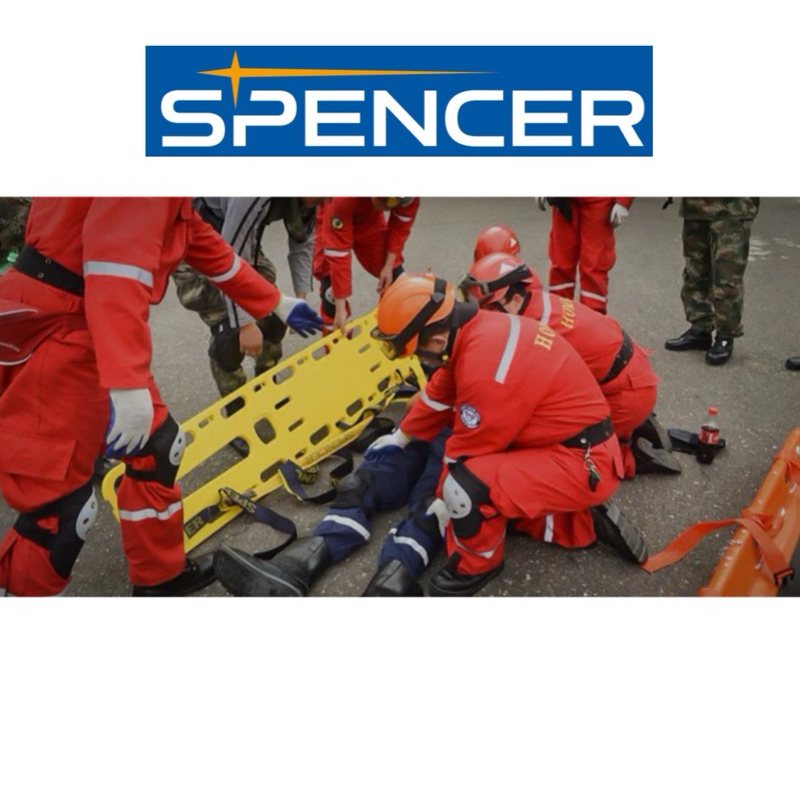 long spinal board แผ่นกระดานรองหลัง สำหรับเคลื่อนย้ายผู้ป่วย พร้อมชุดประคองหัว spencer #spencer #ใหม