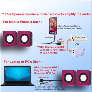👍ลำโพงสุดคลาสสิค👍 ลำโพงคอมพิวเตอร์ ลำโพงUSB เสียงดี เสียงดัง Mini Digital Speaker สีฟ้าComputer Speakers USB Speakers