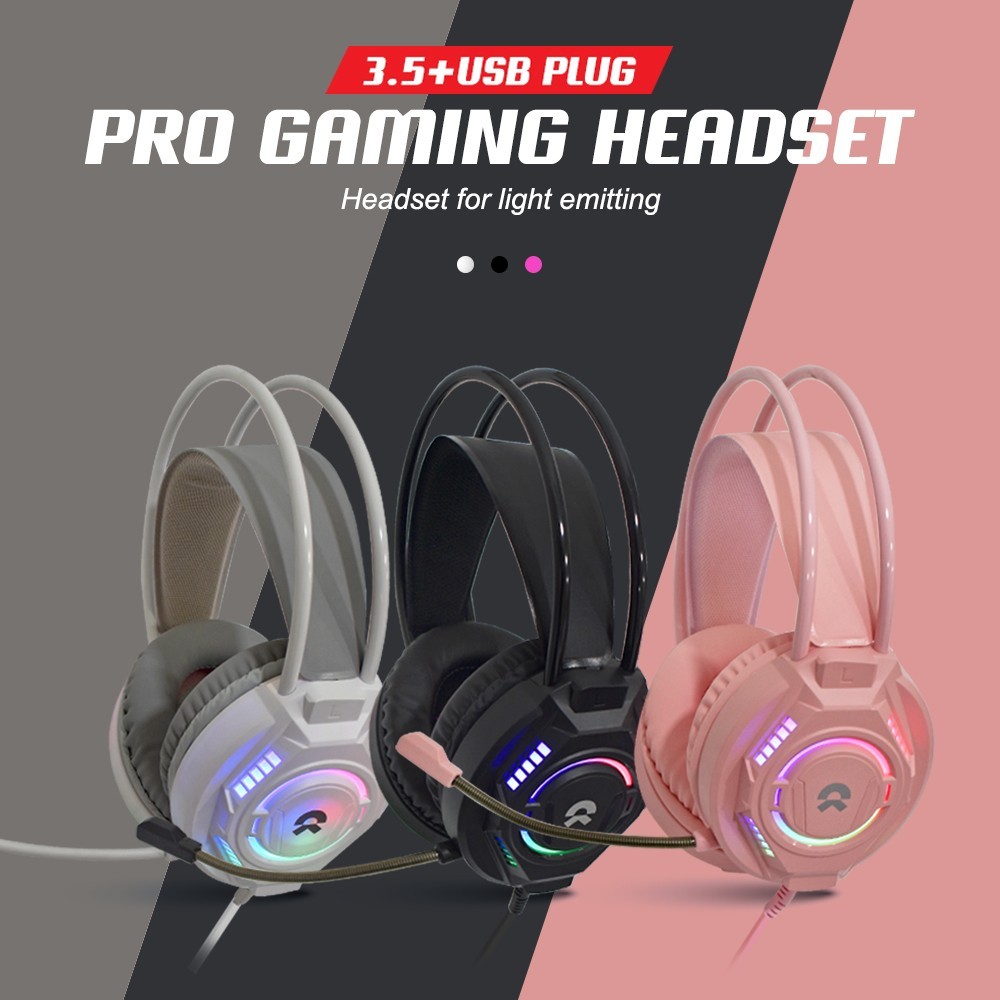 หูฟังเกมมิ่งไฟ RGB OKER รุ่น G225 เสียงคมชัด Gaming Headphone