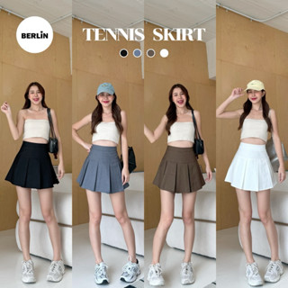 กระโปรงเทนนิส เอวสูง Skirts สีพื้น มีซับใน / No : S03