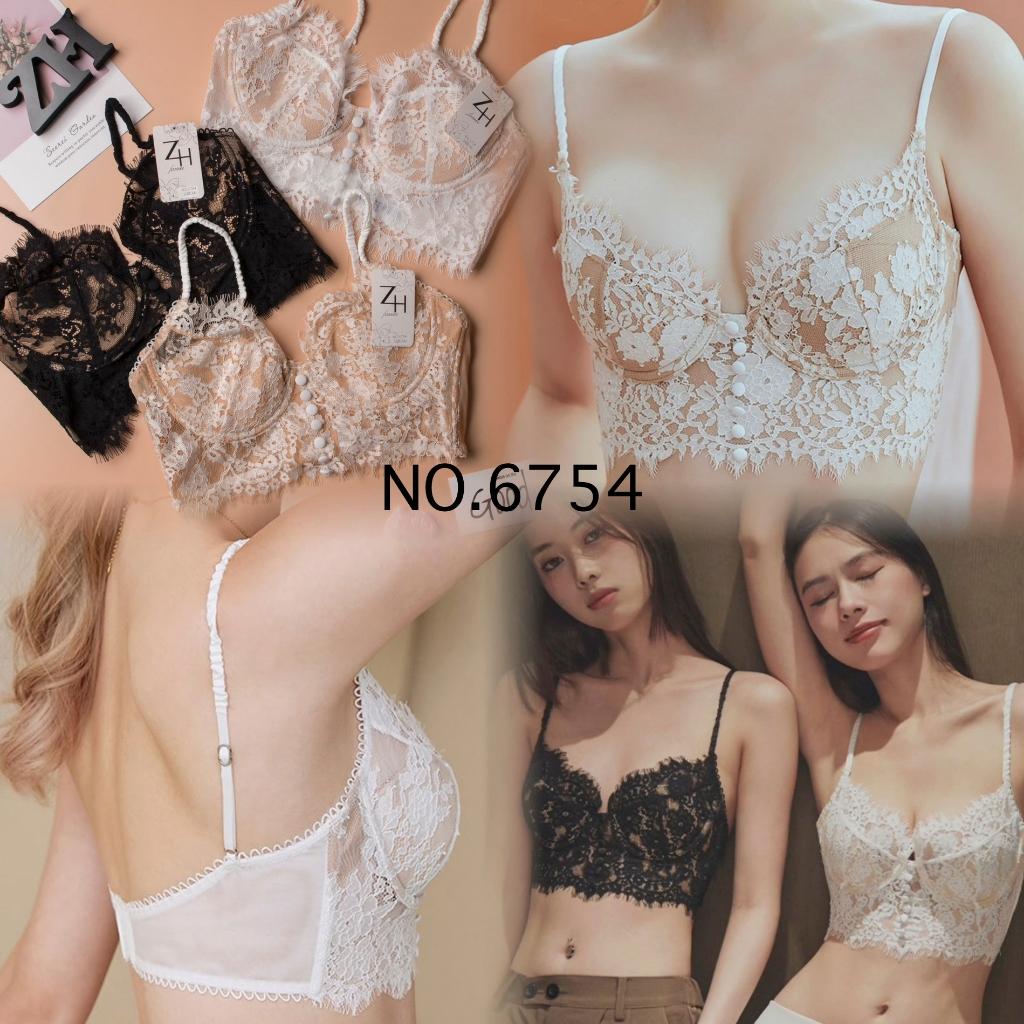 zh-forever.6754 บราดันทรงสไตล์ฝรั่งเศส เสื้อในลูกไม้มีตะขอแบบบางพิเศษ งานของแท