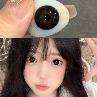 UYAAI 【0°-600°】คอนแทคเลนส์สี บิ๊กอาย คอนแทคเลนส์ ตาโต นิตยสาร 14.2/14.5 mm cool black color บิ๊กอาย คอนแทคเลนส์รา
