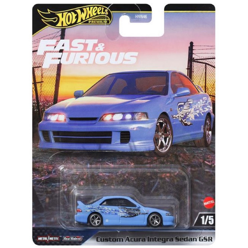 Hot Wheels The Fast and Furious Custom Acura Integra Sedan GSR (JDJ13-9864) ฮอทวีล HW รถเหล็ก รถของเล่น