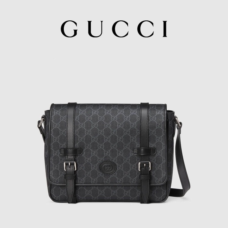 ของแท้ 100% GUCCI GG กระเป๋าสะพายข้างผู้ชายกระเป๋าสะพายข้าง