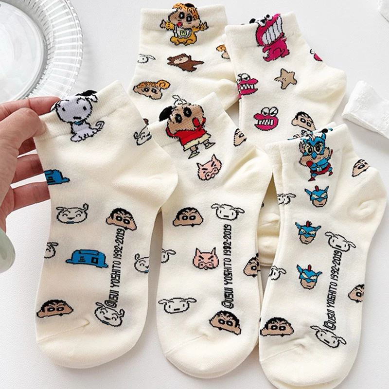 💟สินค้าใหม่พร้อมส่ง set 5 คู่ ขายยกเซท ถุงเท้าลายการ์ตูนน่ารัก ตรงปก ถุงเท้า