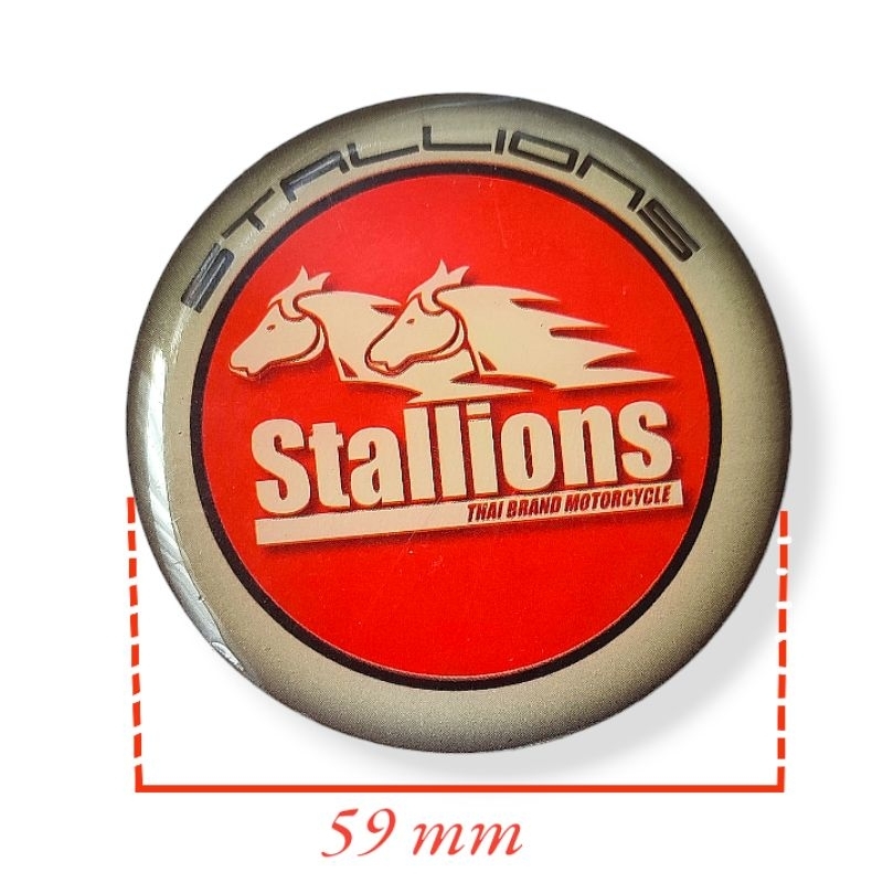 โลโก้นูน สติ๊กเกอร์นูน 1 คู่/ สำหรับติดรถมอเตอร์ไซค์ Stallions (คู่)