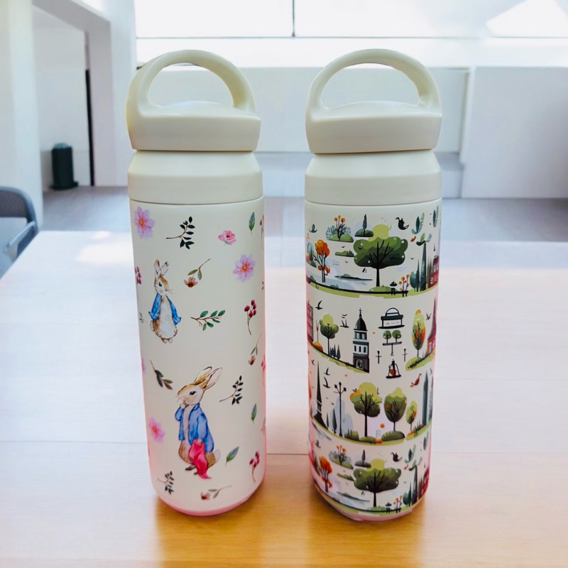 [ในไลฟ์มีโค้ดลด 𝟓𝟎% ]กระบอกน้ำสแตนเลส เก็บอุณหภูมิ ร้อน-เย็น มีหูหิ้ว ขนาด 500 ml