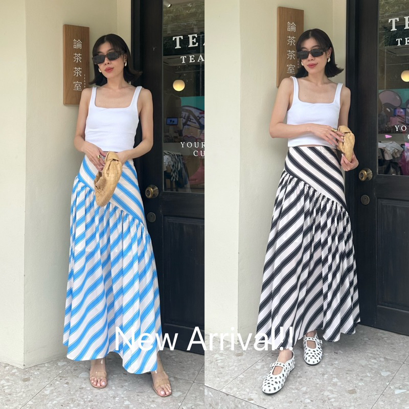 818 NEW Poplin Silk Maxi Skirt (SMLXL550฿) น้องโปรงรุ่นนี้สวยเป๊ะใครมองหาความเก๋ กระโปรงทรงแมกซี่ studioX2