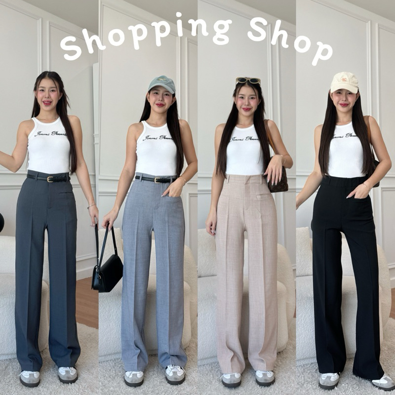 กางเกงรุ่นใหม่ (กระเป๋าเจาะหน้า)ผ้าโซดา