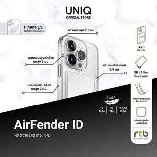 UNIQ เคสสำหรับ iPhone 15/15 Pro/15 Pro Max รุ่น Air Fender ID