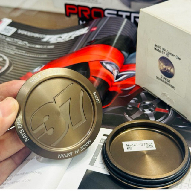 ฝาปิดดุม rays te37 แท้ ฝาครอบล้อ volk racing wheel center bore vr cap model 37 bronze black