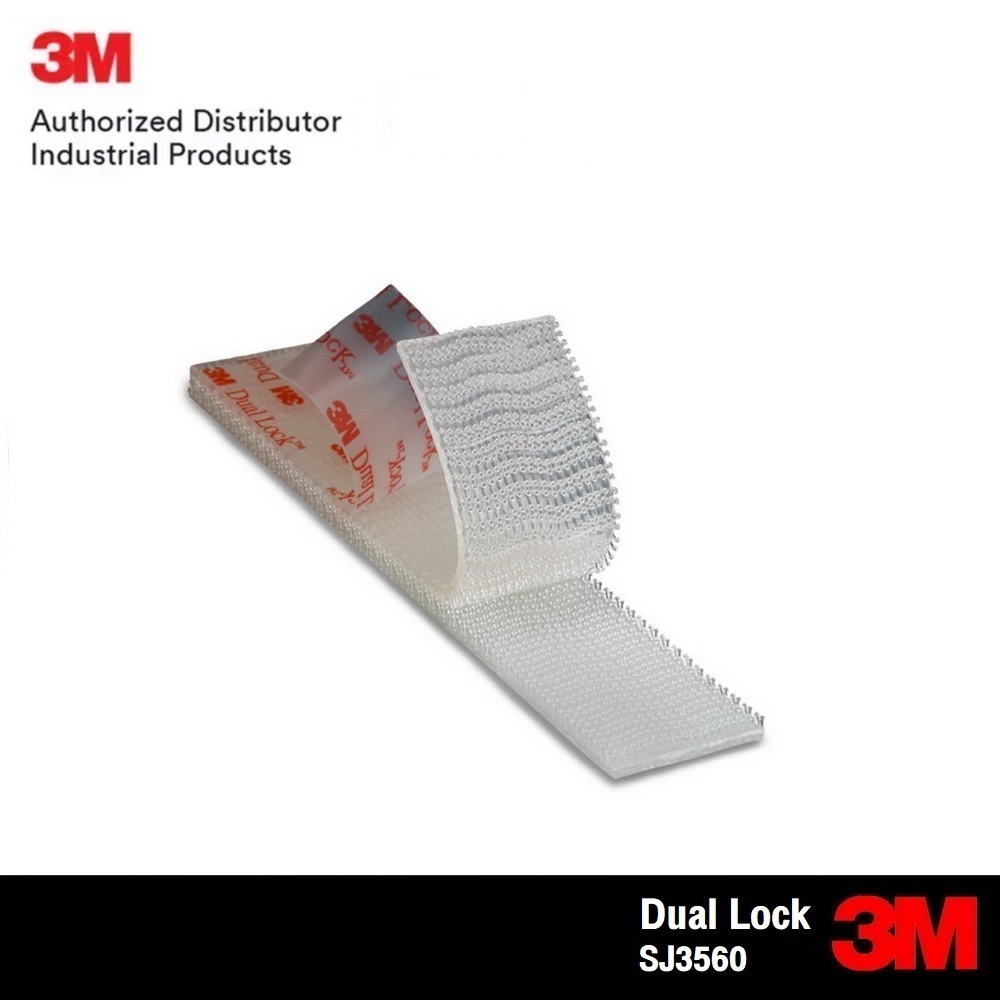 3M SJ3560 SJ3550 CF 1นิ้วx1ฟุต เทปสีใสตีนตุ๊กแก Dual Lock หลังกาวอะคริลิค