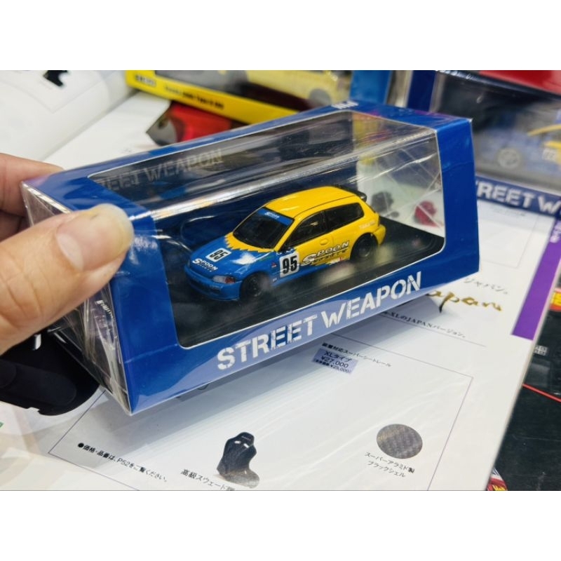model spoon honda civic EG 3door eg6 car model collection แท้ street weapon ฮอนด้า ซีวิค อีจี 3 ดอ โ