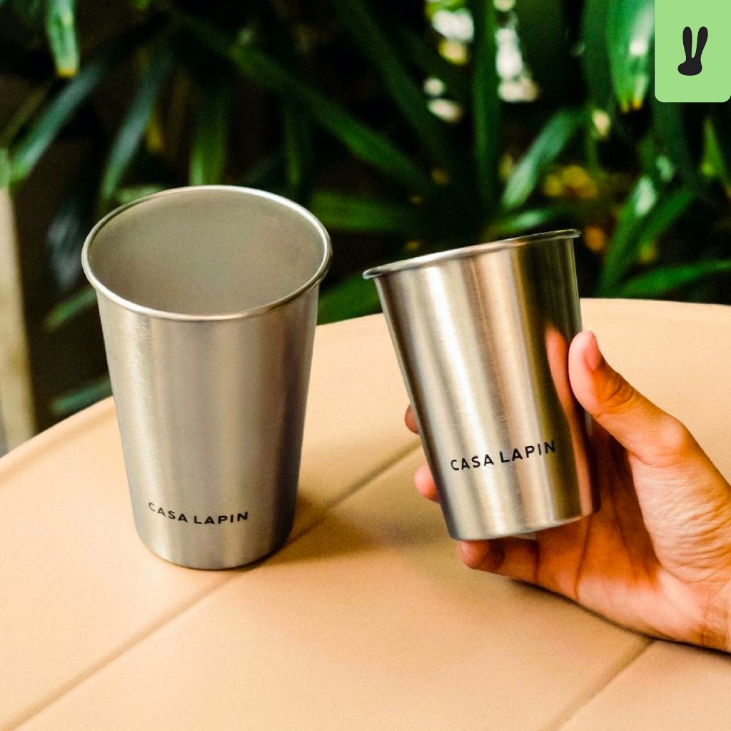 Stainless Steel Cup l แก้วสแตนเลส l แก้วน้ำสำหรับเครื่องดื่มเย็น l ขนาดพกพา l CASA LAPIN