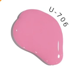 สีทาเล็บกึ่งเจล (ไม่อบ) U-DELI U-706 Vegan Nailpolish ไร้กลิ่นฉุน สีชมพูสุดหวาน สีทาง่าย ลื่น เงา