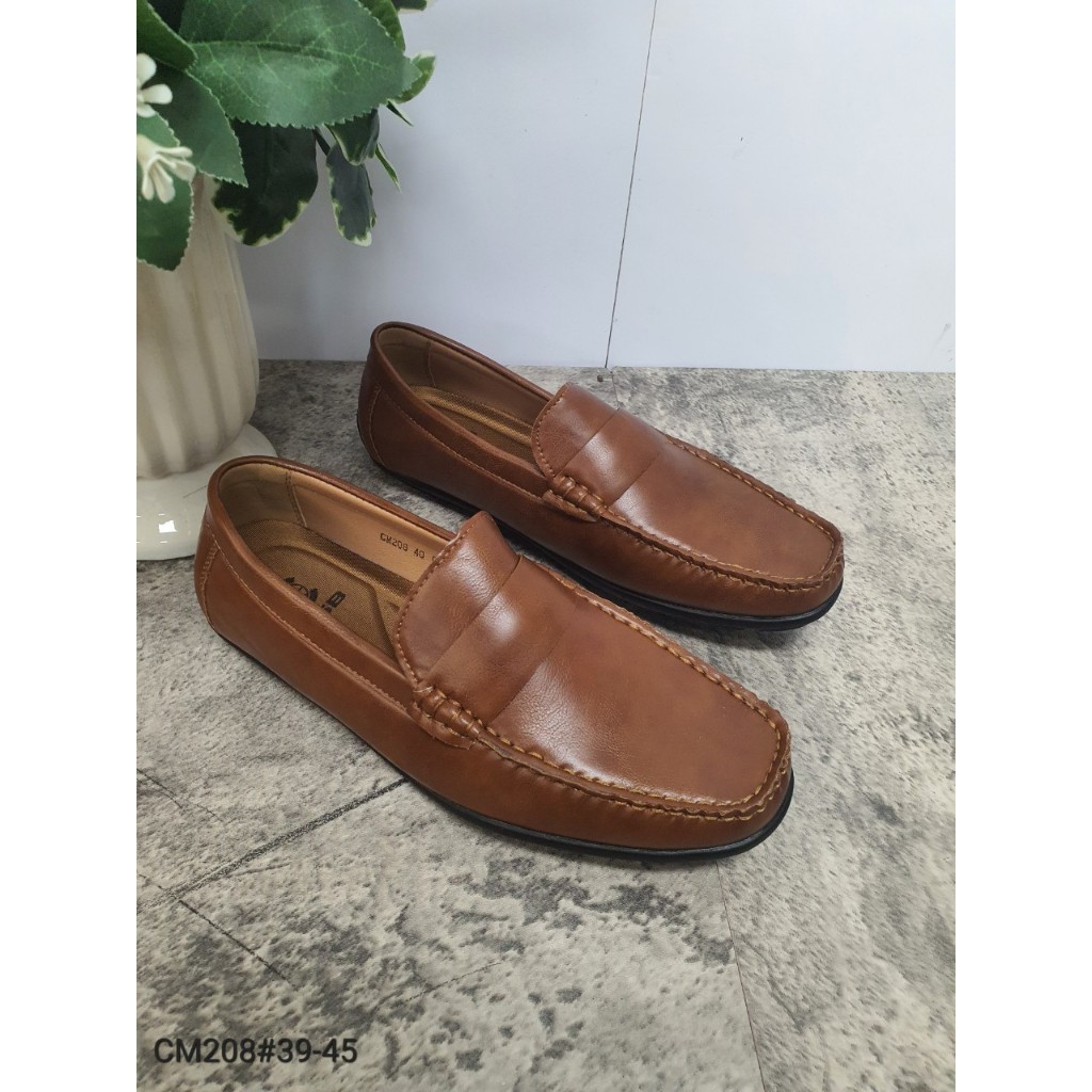 CM208รองเท้าหนังลำลองเย็บพื้นไม่มีส้นไซส์39-45มี4สี