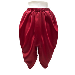 โจงกระเบน สีแดงเลือดหมู ผ้ามัน / ผ้าต่วน ผู้ใหญ่ รอบเอวเป็นย…