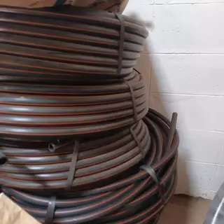 50เมตร HDPE ท่อ ไฟฟ้า PE ฝังดิน ดำคาดแดง Class I PN6 20mm 25mm 32mm 1/2 3/4 1นิ้ว ดำคาดส้ม