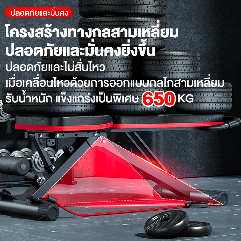 ม้านั่งฟิตเนส เก้าอี้ออกกำลังกาย ม้านั่งออกกำลังกาย เก้าอี้ฟิตเนส ม้านั่งออกำกาย ม้านั่งออกกำลังกาย มานั่งยกดัมเบล 600KG รูปที่ 6