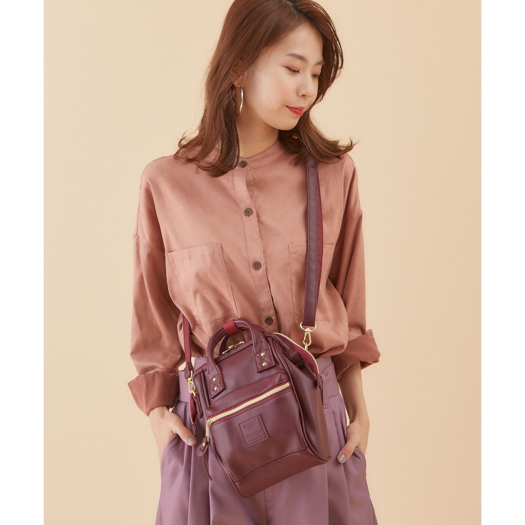 กระเป๋า Anello mini Lotte PU กระเป๋าหนังกระเป๋าสะพายสตรีขนาดเล็ก Crossbody กระเป๋าถือช้อปปิ้ง