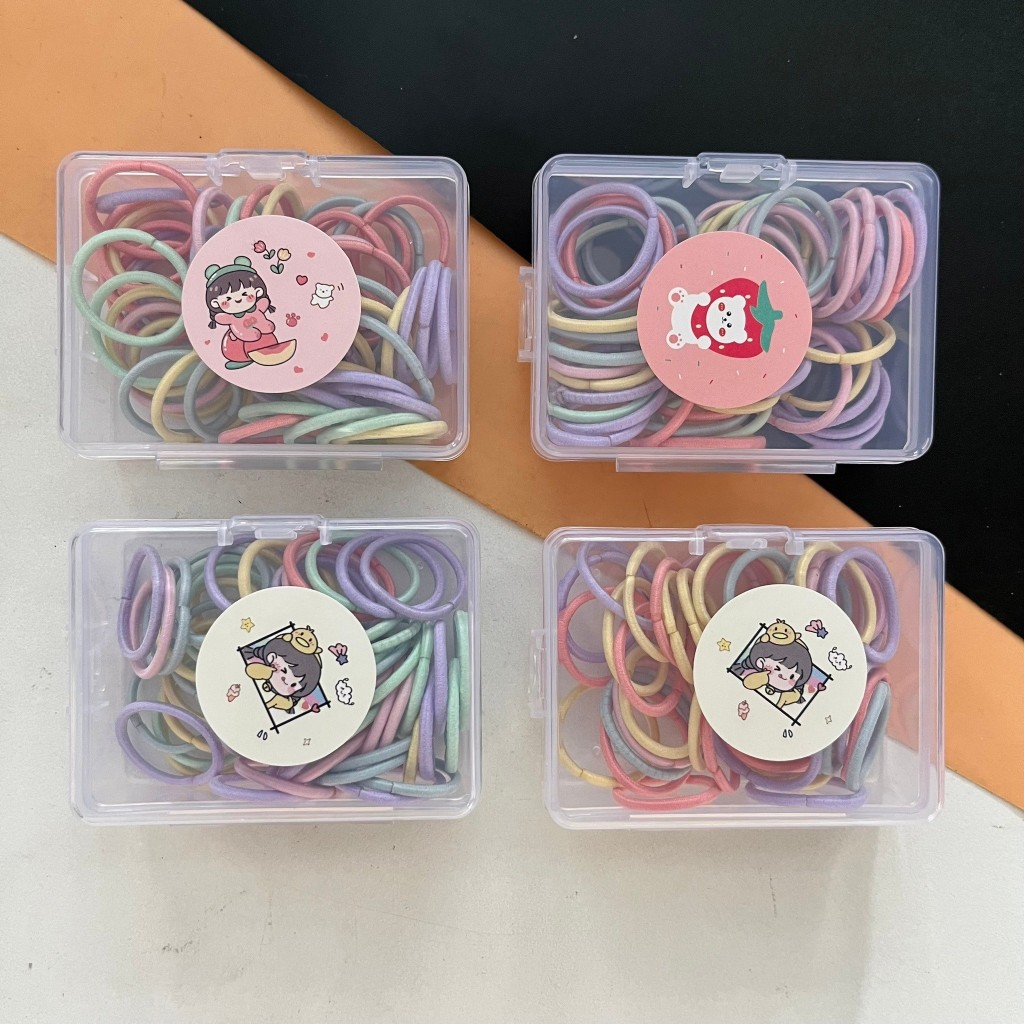 (ยกโหล 12 ชิ้น) No.763 ชุดยางรัดผมหางม้าน่ารัก สไตล์เกาหลี สําหรับเด็กผู้หญิง พร้อมส่ง