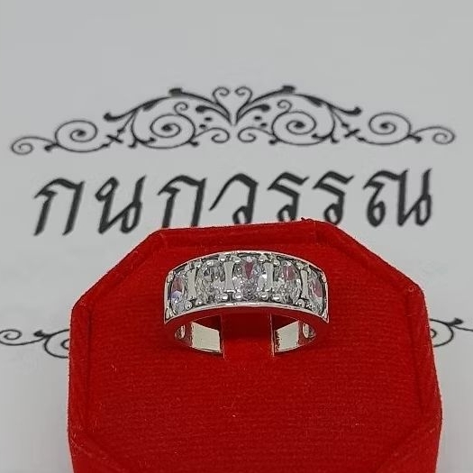 แหวนเงินแท้ 92.5% ปอกมีด 5 เม็ด พร้อมส่ง