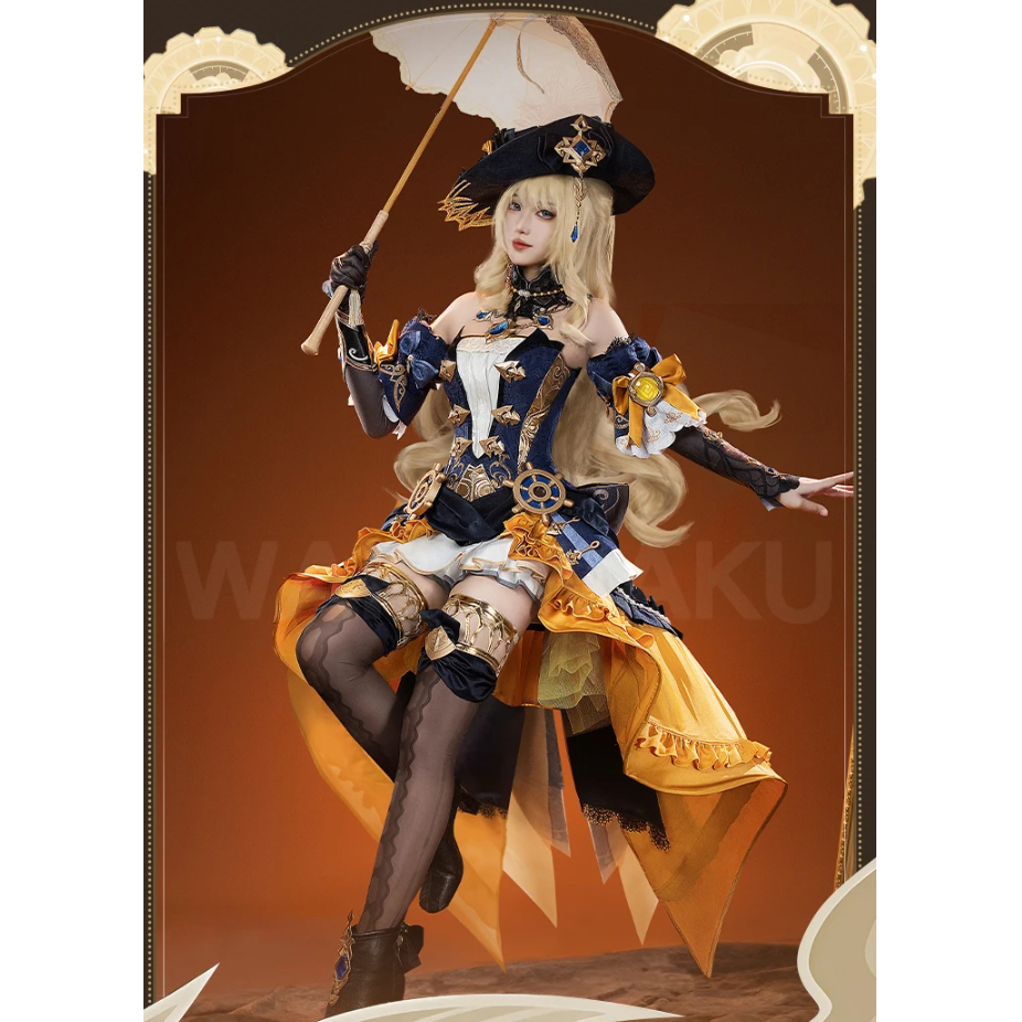 Navia Cosplay Game Genshin Impact  Fontaine Navia Cosplay Costume Metal Vision Uniform Cute Cosplay 