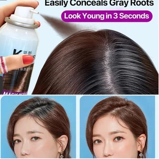 สเปรย์ปิดผมขาว kingyes ปิดหงอก ปิดผมบาง สระ-ล้างออกง่าย ไม่มีสารตกค้างขนาด 75 ML.