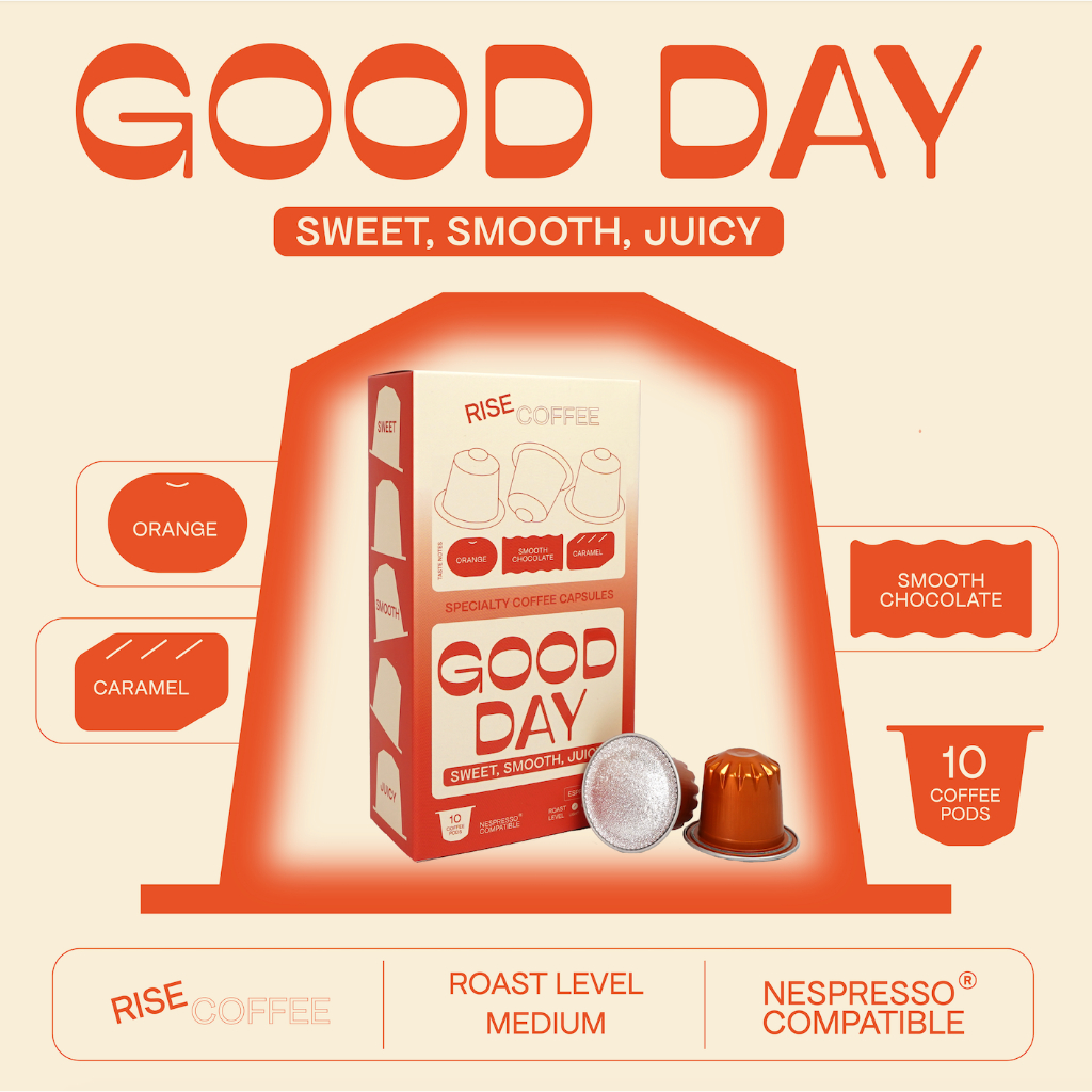 RISE COFFEE กาแฟแคปซูล GOOD DAY (10 แคปซูล)