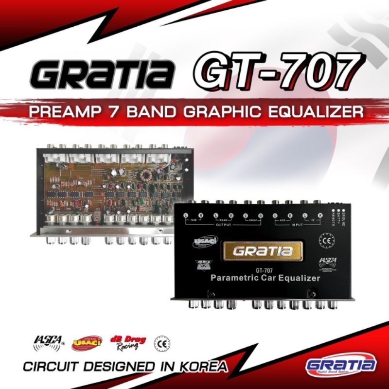ปรีแอมป์7แบนต์ กาเทียGT-707 ของแท้มีสติกเกอร์ให้ทุกกล่อง