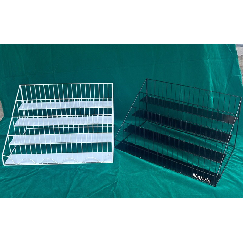 บันได4ชั้นโชว์สินค้าแบบมีแผ่นรองหรือจัดระเบียบของต่างๆพร้อมส่ง