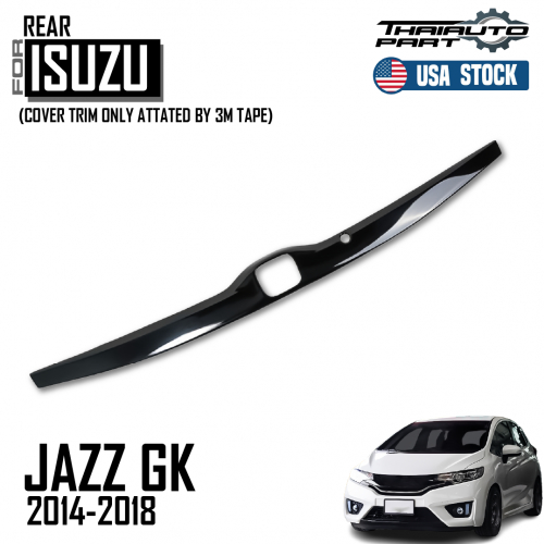 คิ้วครอบฝากระโปรงท้าย รุ่น ฮอนด้า JAZZ คิ้วฝากระโปรงท้าย คิ้วท้าย HONDA แจ๊ส ปี 2014-2020 สีดำเงา กาว3 M (ครอบคิ้วฝา)
