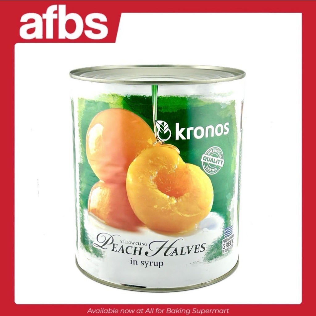 SUPERMART KRONOS PEACH HALVES IN SYRUP 3000G. #1113136