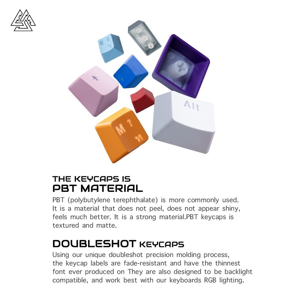 EGA TYPE MGKC4 ปุ่มกด Keycaps คีย์แคป TH/EN วัสดุพลาสติก PBT คีย์แคป 106 ปุ่ม ไฟทะลุทุกตัว ใส่กับคีย์บอร์ดแมคคานิคอลได้