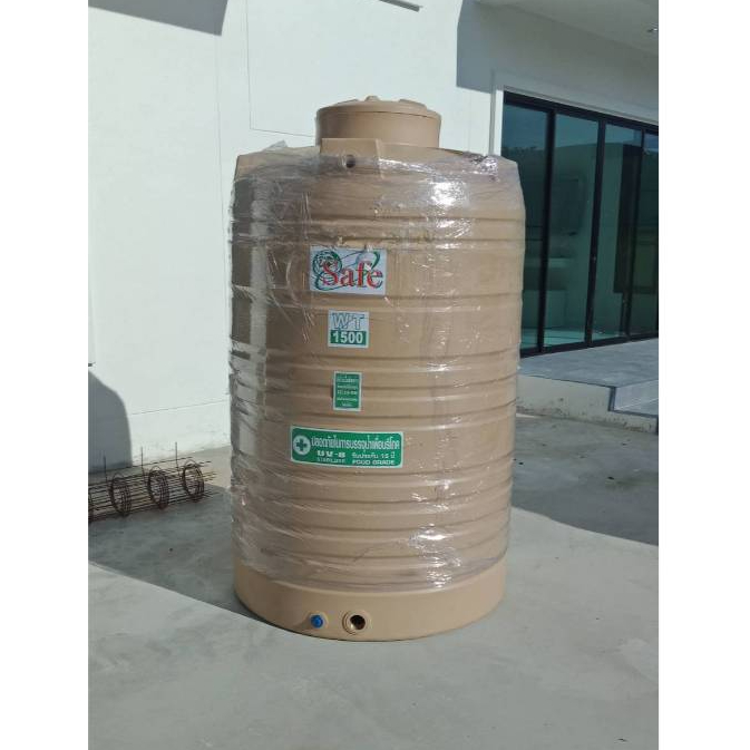 ถังเก็บน้ำ 1500 ลิตร สีเรียบ ถังเก็บน้ำบนดิน แท้งน้ำ watertank ส่งฟรีกรุงเทพปริมณฑล ต่างจังหวัดมีค่า
