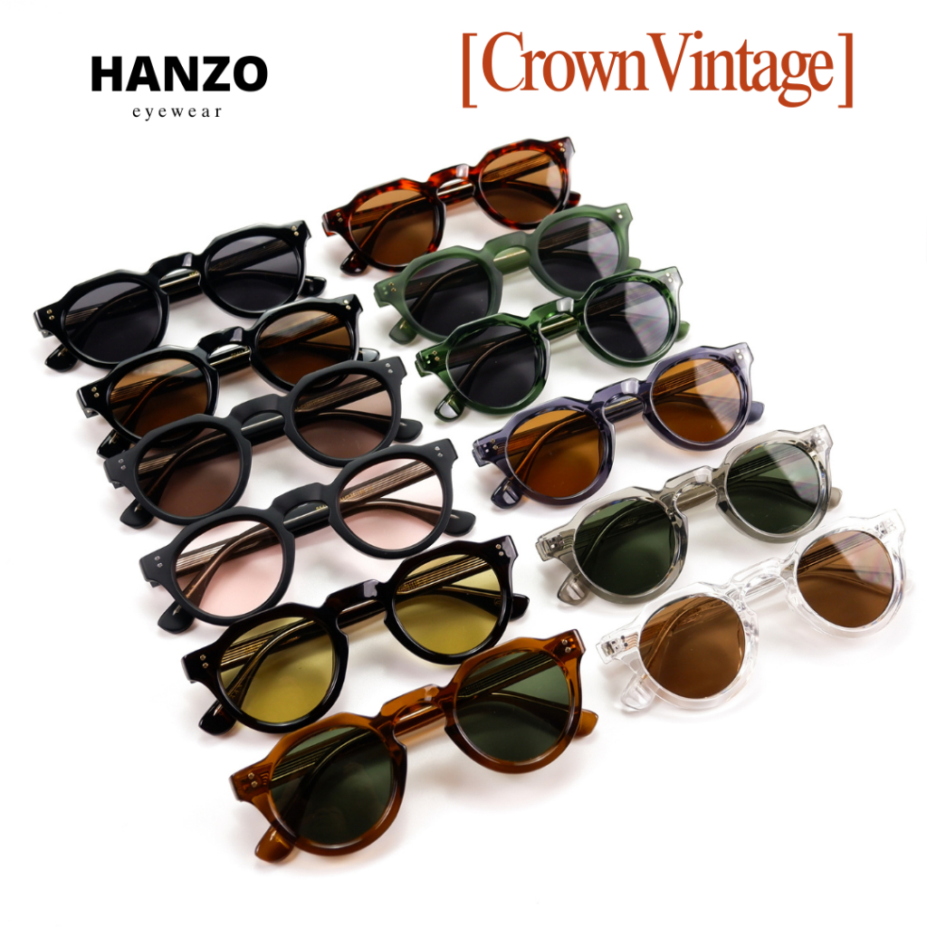 แว่นตากันแดด สไตล์วินเทจ แว่นกันแดดUV400 แบรนด์ Canaan รุ่น 5411 (มีบริการตัดเลนส์สายตา)