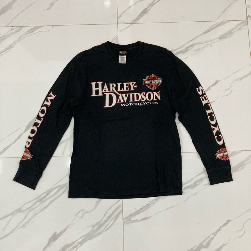 เสื้อยืดวินเทจ Harley Davidson แขนยาว ของแท้