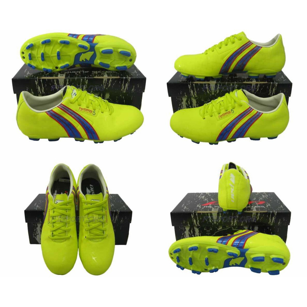 รองเท้ากีฬา รองเท้าสตั๊ด PAN PF-15M7 PERFORMAX V SHOES เหลืองน้ำเงิน