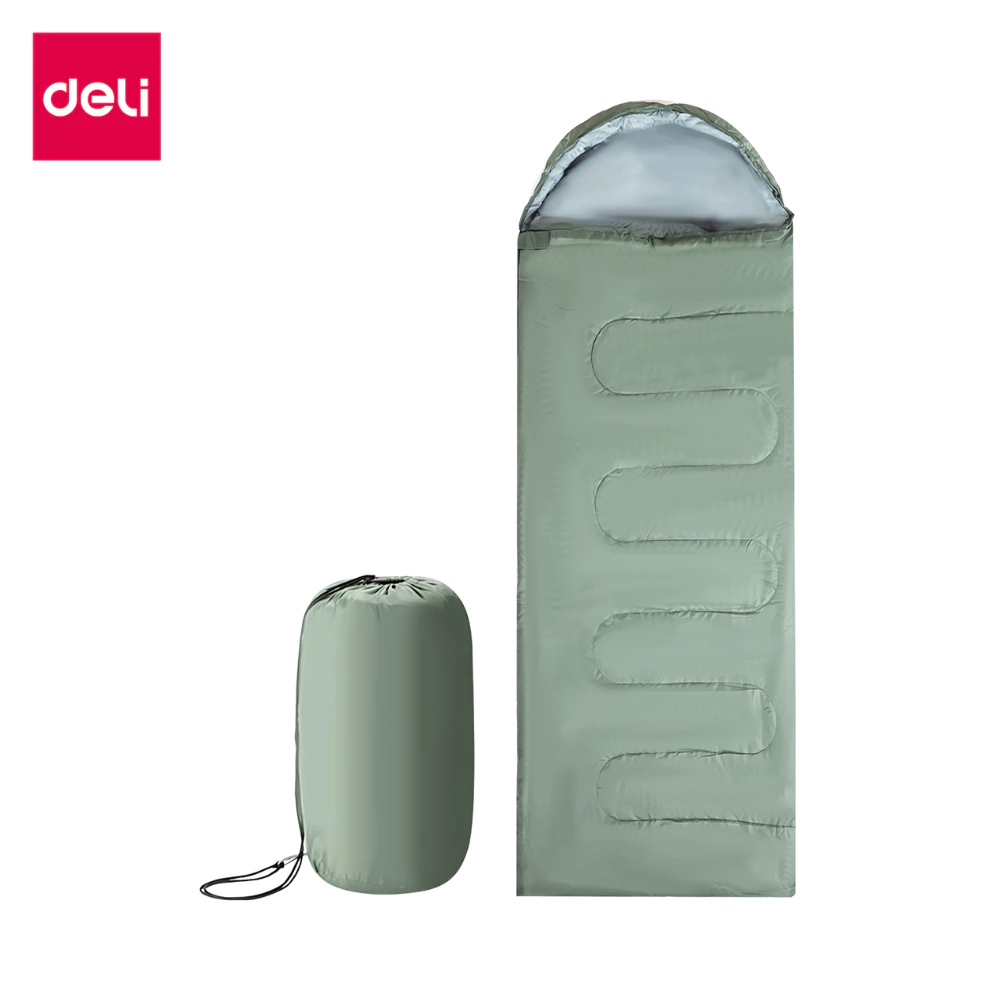 Deli ถุงนอนพกพา Sleeping Bag อุปกรณ์แคมป์ปิ้ง