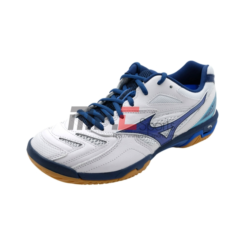 รองเท้าแบดมินตัน MIZUNO WAVE FANG PRO WHITE/BLUE (71GA210062)